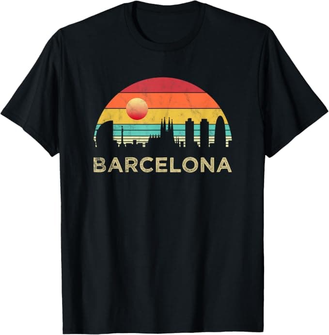 Barcelona Vintage Souvenir T-Shirt